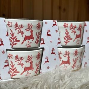 Christmas red reindeer ramekins